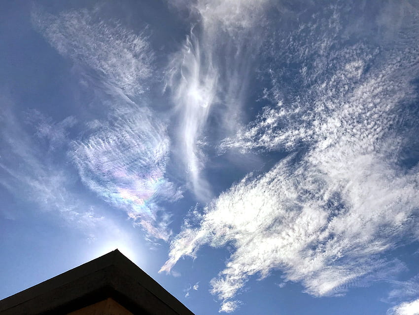 High Cloud Iridescence. This atmospheric optical effect onl HD wallpaper