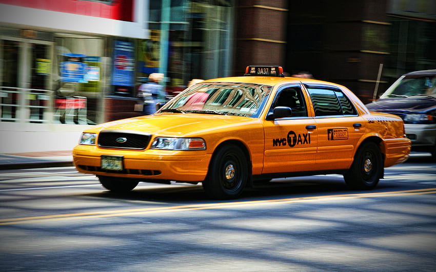 Ford Crown Victoria Taxi, , NYC Taxi, 2009 cars, R, yellow taxi, 2009 Ford Crown Victoria, american cars, Ford HD wallpaper