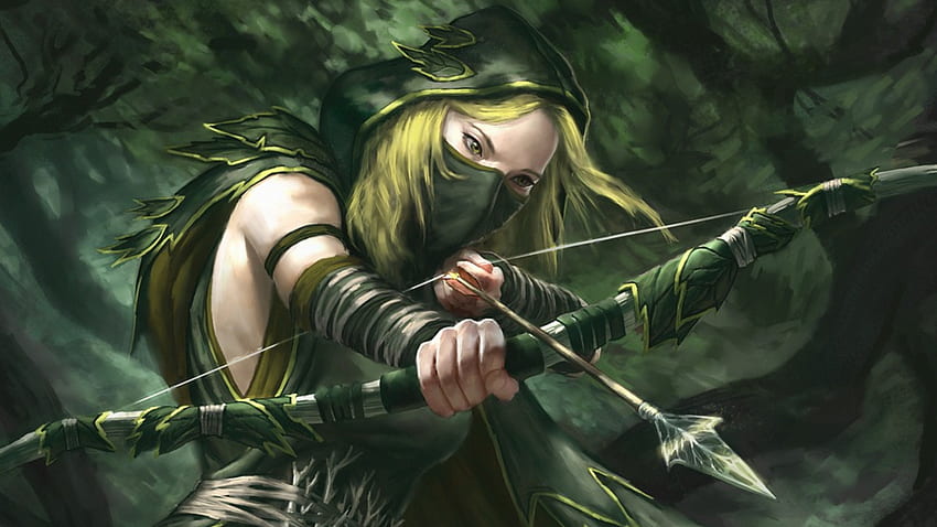 Shadow Sentinel by faxtar female archer in green. Green Arrow ... HD wallpaper