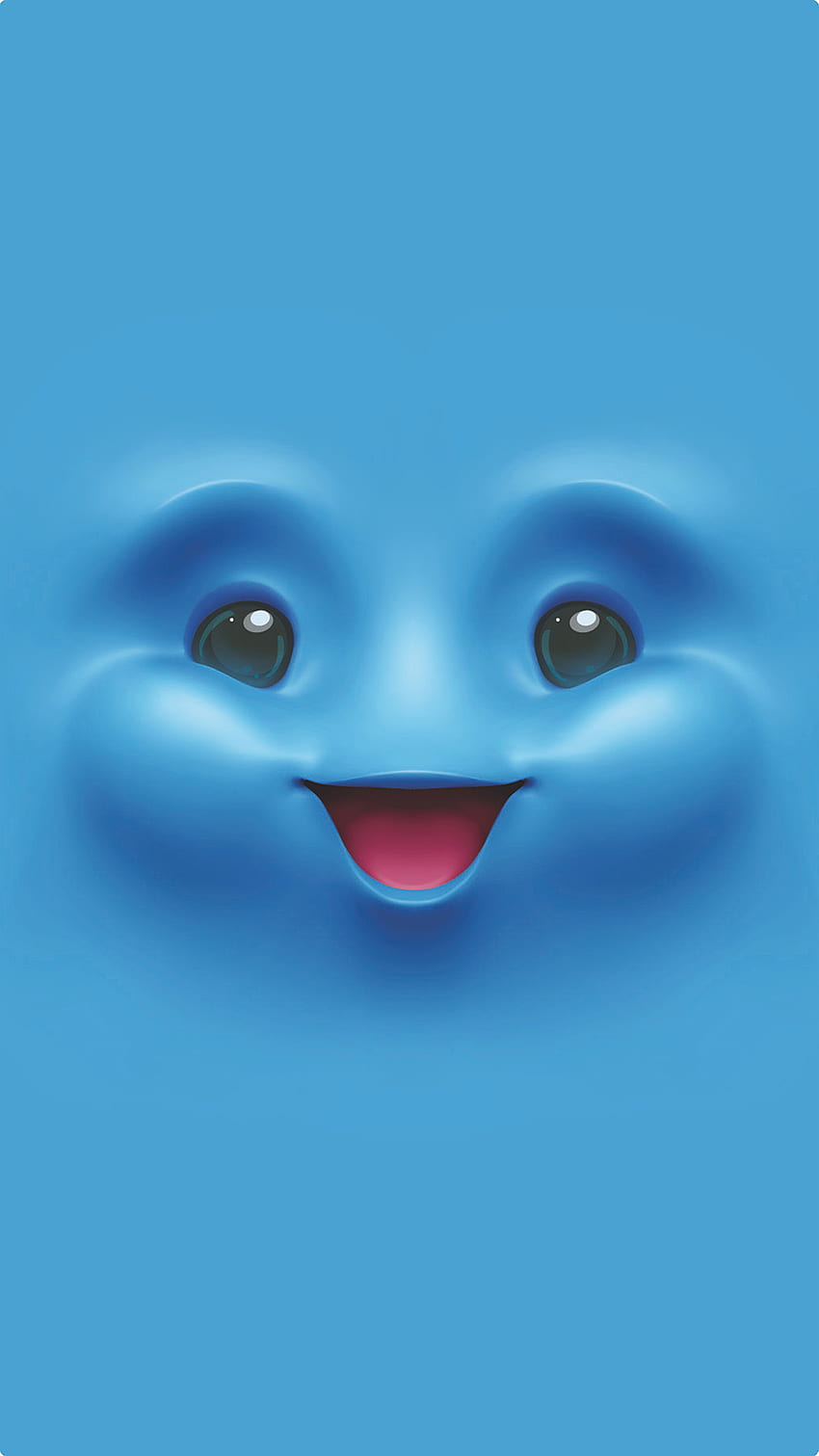 Emoji iPhone 7 Plus, Emoji blu Sfondo del telefono HD