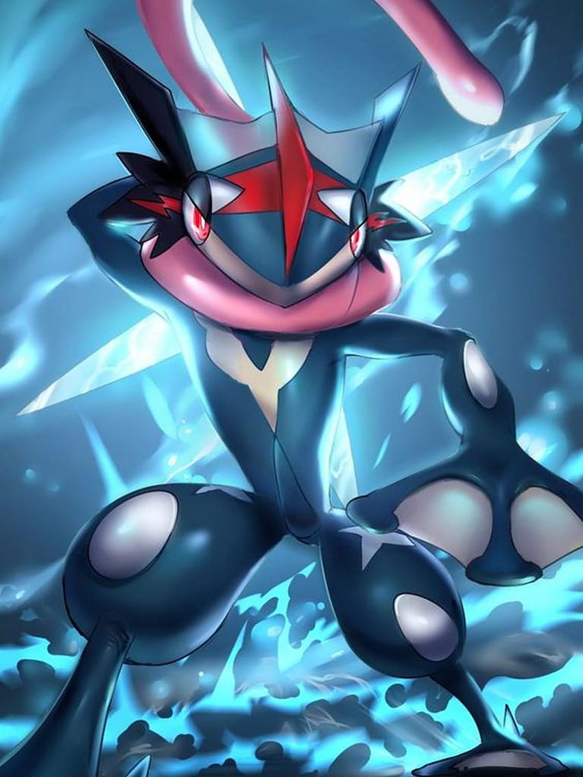 Shiny Ash-Greninja! [1440x2560] : r/pokemon