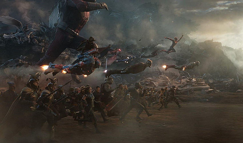Avengers Endgame Son Savaş, Savaş Sahnesi HD duvar kağıdı