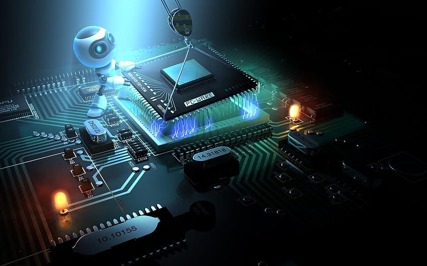 Hallo Tech für und Laptops, Dark Robot HD-Hintergrundbild