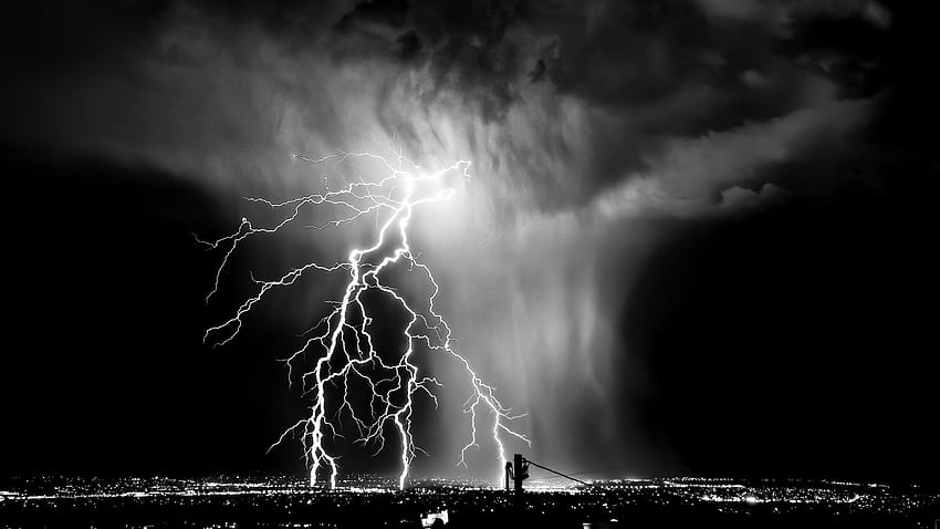 Black And White Lightning , Background . Lightning graphy, Rain , Lightning  cloud, Black Storm HD wallpaper | Pxfuel