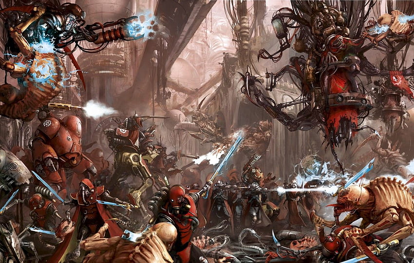 Warhammer 40 000, tyranids, นักบวชเทคโนโลยี, Adeptus Mechanicus สำหรับ , ส่วน фантастика วอลล์เปเปอร์ HD