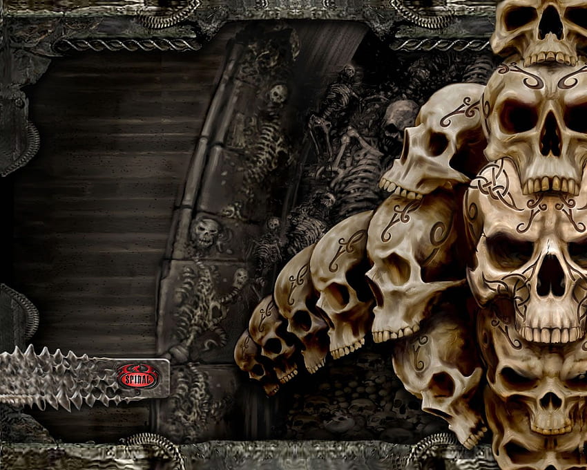 Skull Head Compilation, Scary Skulls HD wallpaper