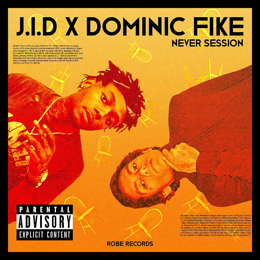 JID x Dominic Fike Never Session fakealbumcovers HD phone wallpaper