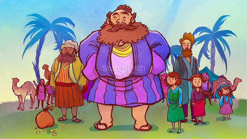 La storia della lezione biblica di Job Kids. Storie della Bibbia per bambini, cartone animato della Bibbia Sfondo HD