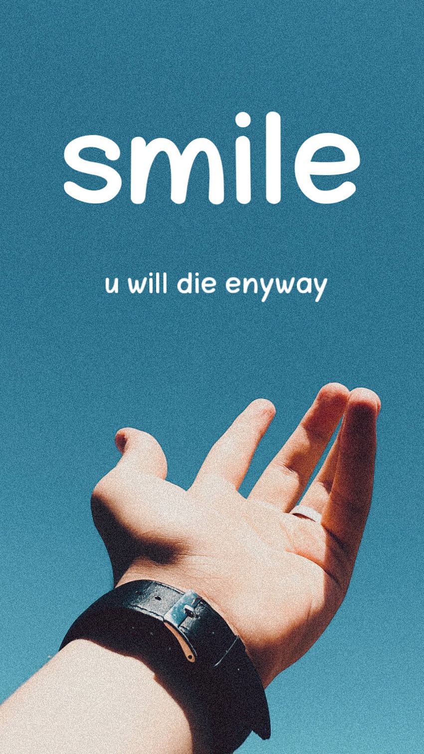 Smile, sky, blue, motivation, hand HD phone wallpaper