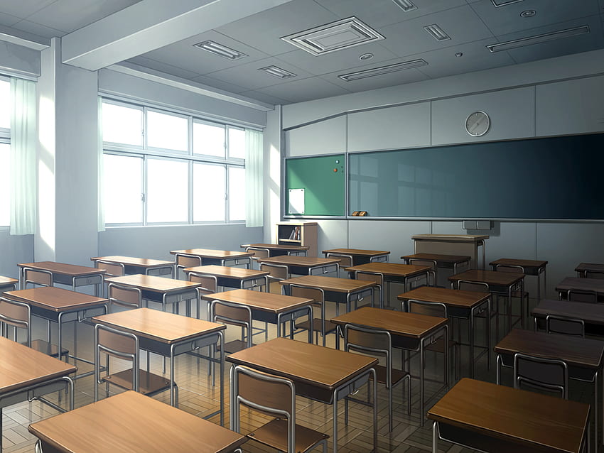 School Anime Scenery Background Wallpaper  Anime background, Anime  classroom, Episode interactive backgrounds