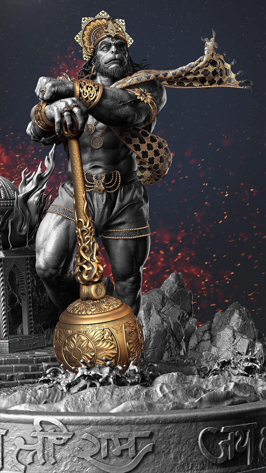 Hanuman Body Builder, Angry Hanuman HD phone wallpaper | Pxfuel