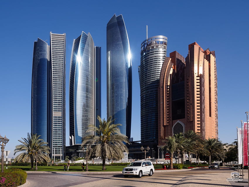 Etihad Towers, Abu Dhabi, Emirados Árabes Unidos papel de parede HD
