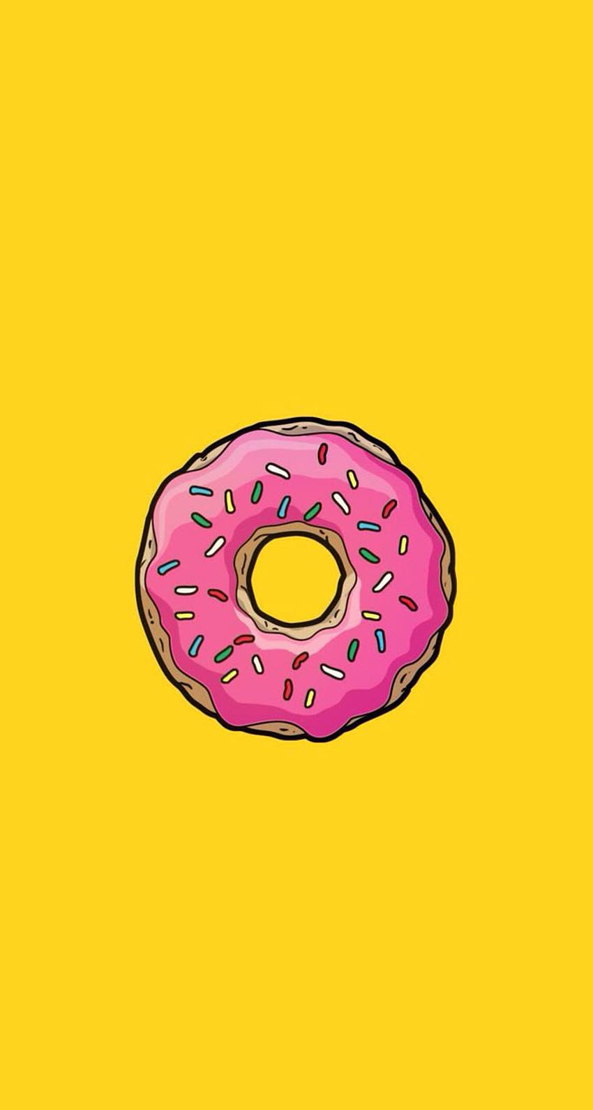 노란 도넛 업로드, 미적 도넛 HD 전화 배경 화면