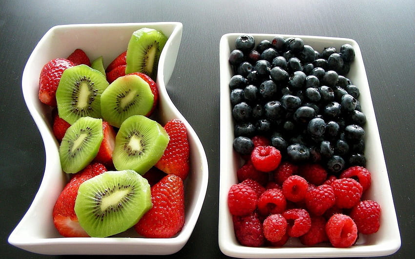Buah-buahan, Makanan, Strawberry, Raspberry, Berries Wallpaper HD