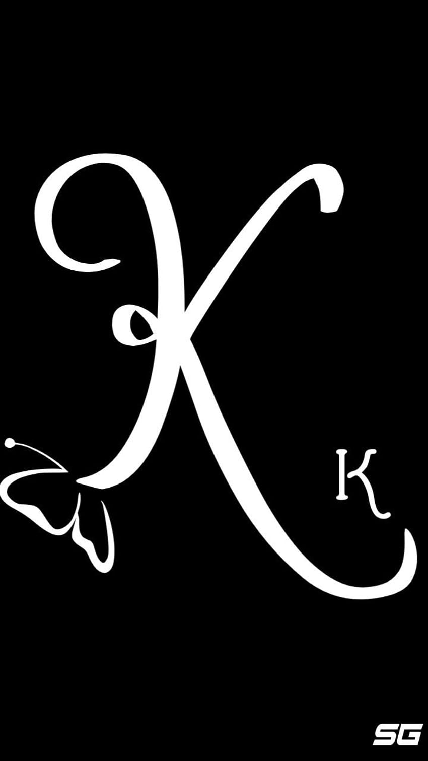 K Name, White Alphabet, Design, white HD phone wallpaper