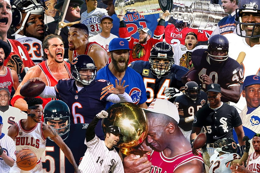 Chicago Sport Legends, osos, patrick kane, blackhawks, michael jordan, nfl, bulls, nba, antecedentes, white sox, walter payton, cubs, chicago, illinois, nhl fondo de pantalla