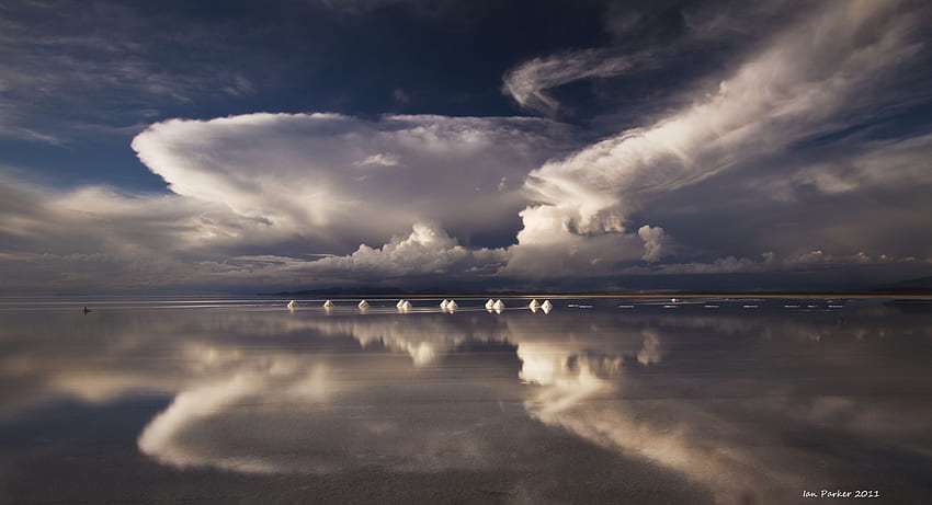 Abklingendes Licht: Salar de Uyuni HD-Hintergrundbild