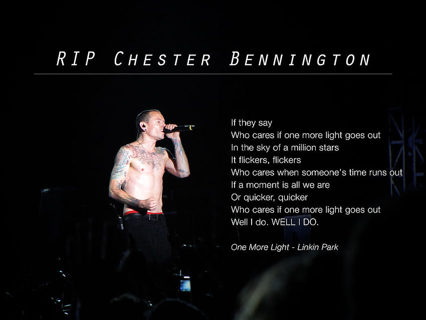 RIP Chester Bennington (Linkin Park). HD wallpaper