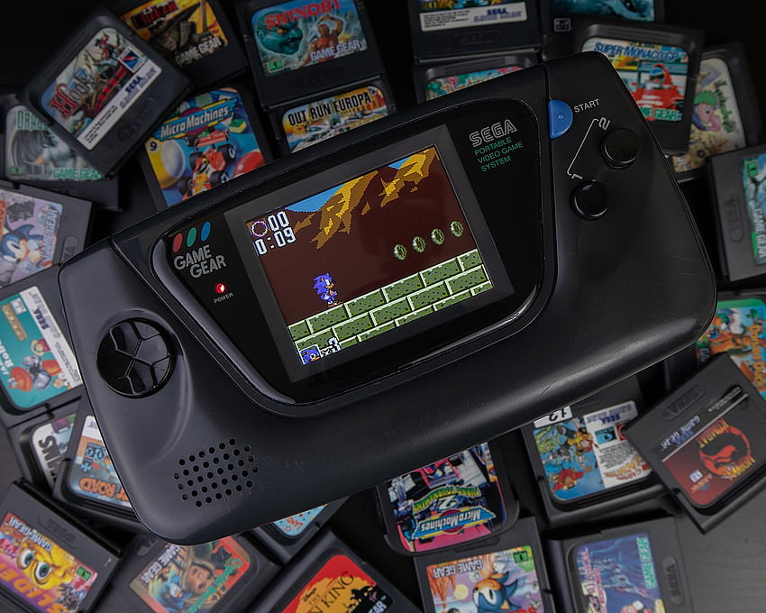 Sega Game Gear z nowoczesnym zamiennikiem LCD Commons Tapeta HD