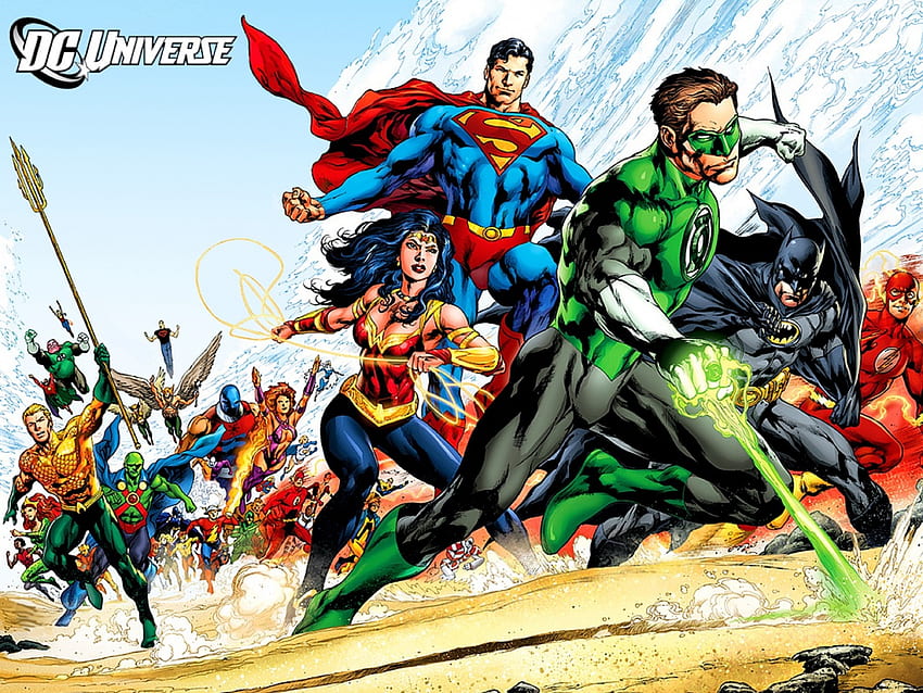 DC Universe, DC Comics, Супергерои, Комикси, Батман, Супермен, Wonder Woman HD тапет