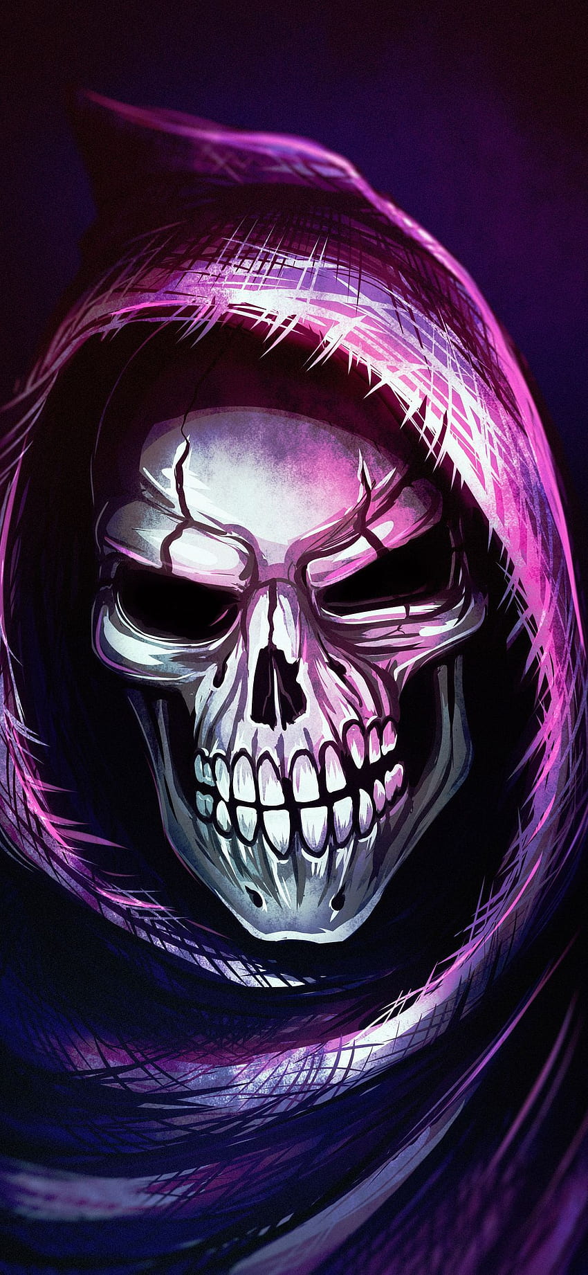 Demon skeleton, jaw, demonslayer, devil HD phone wallpaper