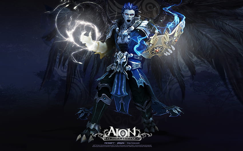 Angry Wizard, blue, magic, cprg, wizard, aion, adventure, action, 3d, fantasy, video game, , angry, warrior HD wallpaper