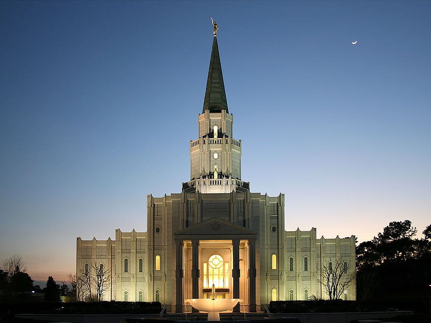 Temple LDS de Houston. Ceci est un temple LDS de Houston, temple mormon Fond d'écran HD