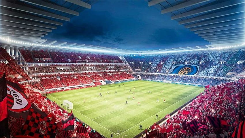 Интер Милано и Милан разкриват нови дизайни на стадиони. Футболни новини. Sky Sports, стадион Сан Сиро HD тапет