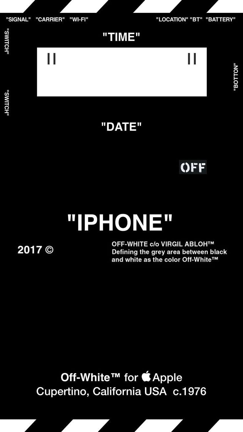 Off White™ “OFFWHITE” “” “IPHONE” ”壁紙“ “TYPE B IPhone X ...