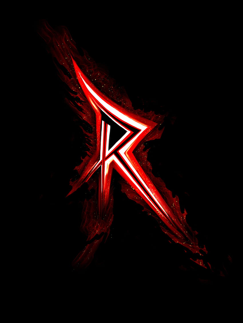 R-redfire, Letra, R, Logotipo fondo de pantalla del teléfono