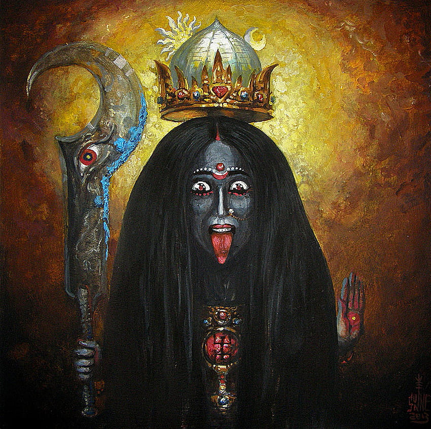 My Kali MAA kalyani Painting, Kali Mata HD wallpaper