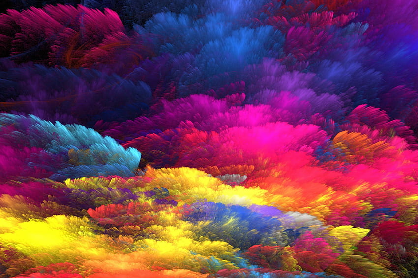 multicolour texture, texture, clouds, colorful, cg HD wallpaper