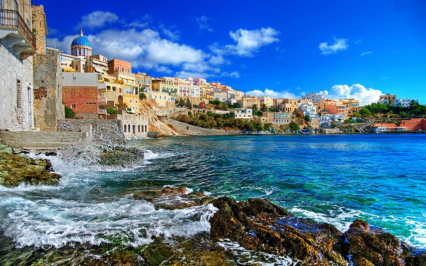 Série îles grecques - Syros Full, paysage grec Fond d'écran HD