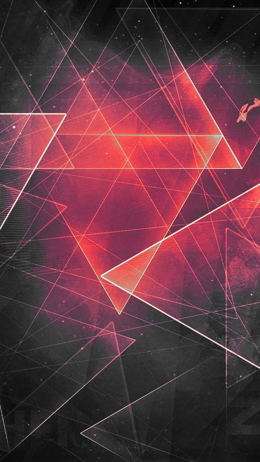 Triangle abstrait - tout. Conception de fond d'affiche, cool, abstrait, triangle rouge abstrait Fond d'écran de téléphone HD