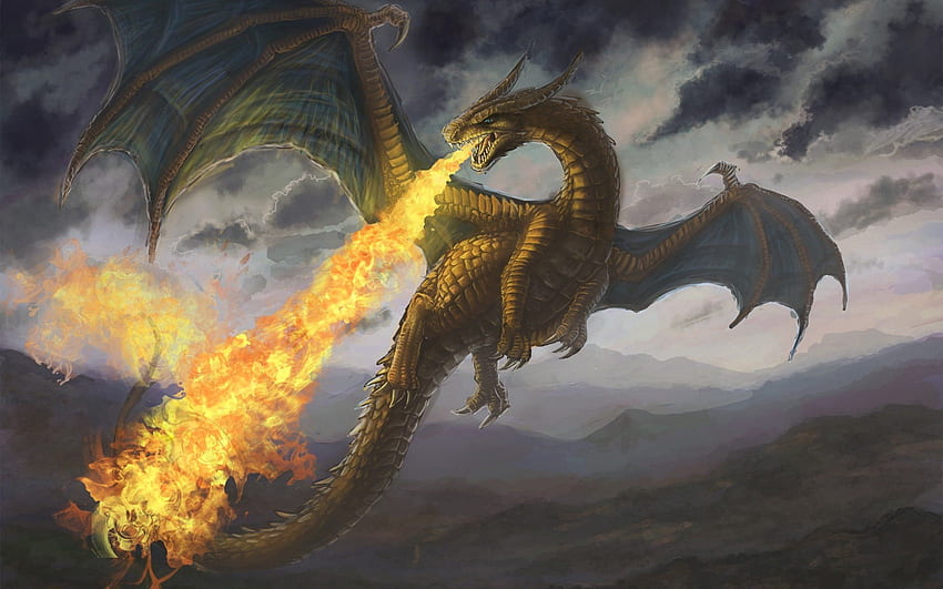 Dragones de arte de fantasía de dragones. . 650583, Dragón occidental fondo de pantalla