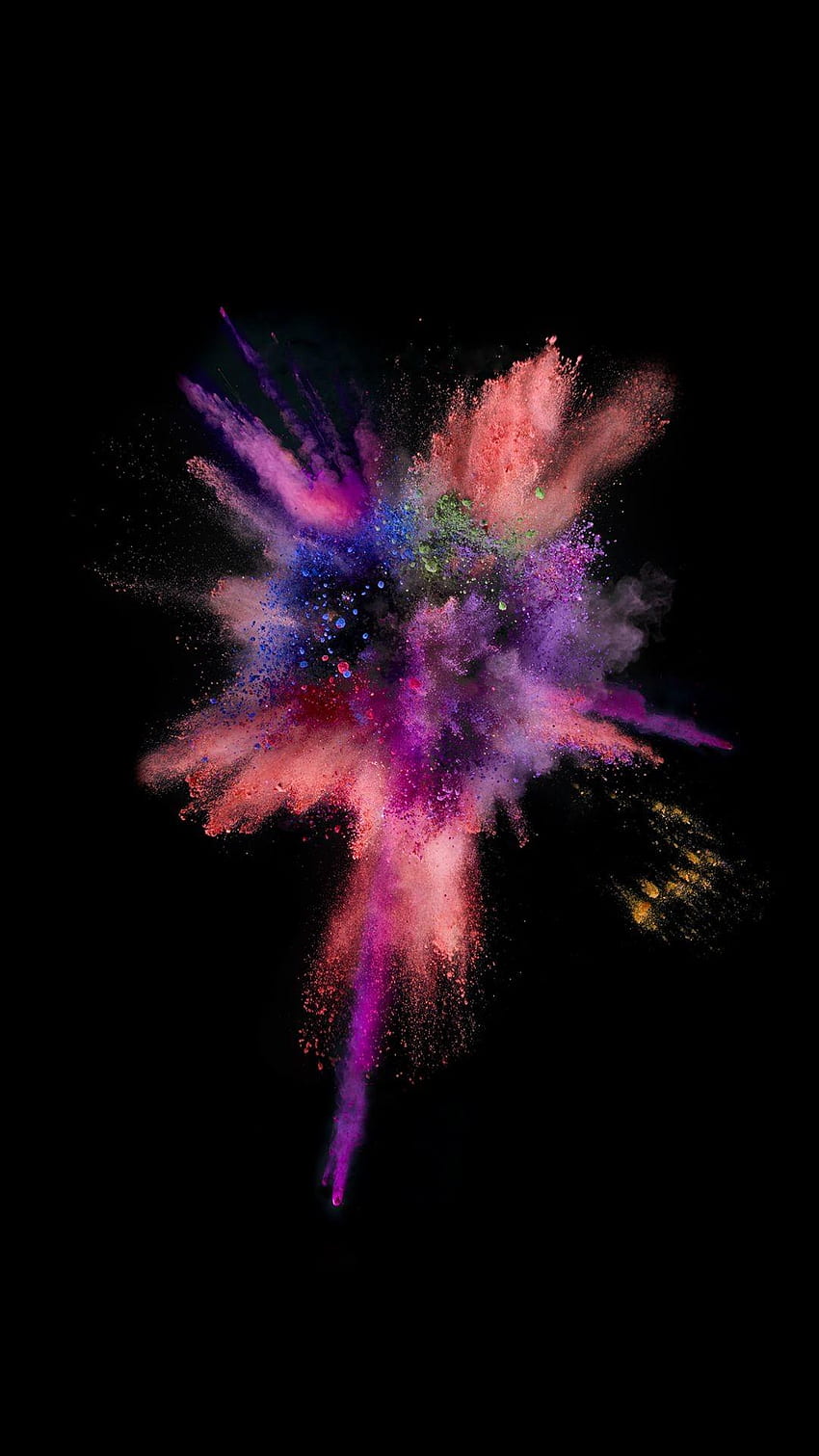 Explosión de color de iPhone, explosión de color 3D fondo de pantalla del teléfono