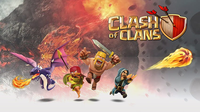 Сблъсък на кланове . Clash of Clans, Barbarian Clash of Clans и фон на BO2 Clans, 2560X1440 Clash of Clans HD тапет