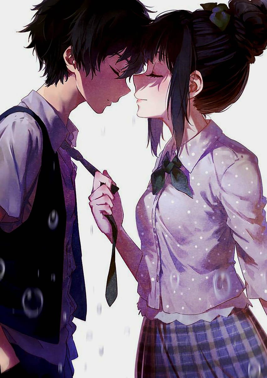 ロマンチックなアニメの男の子と女の子 - アニメ, 恋するアニメの女の子 HD電話の壁紙