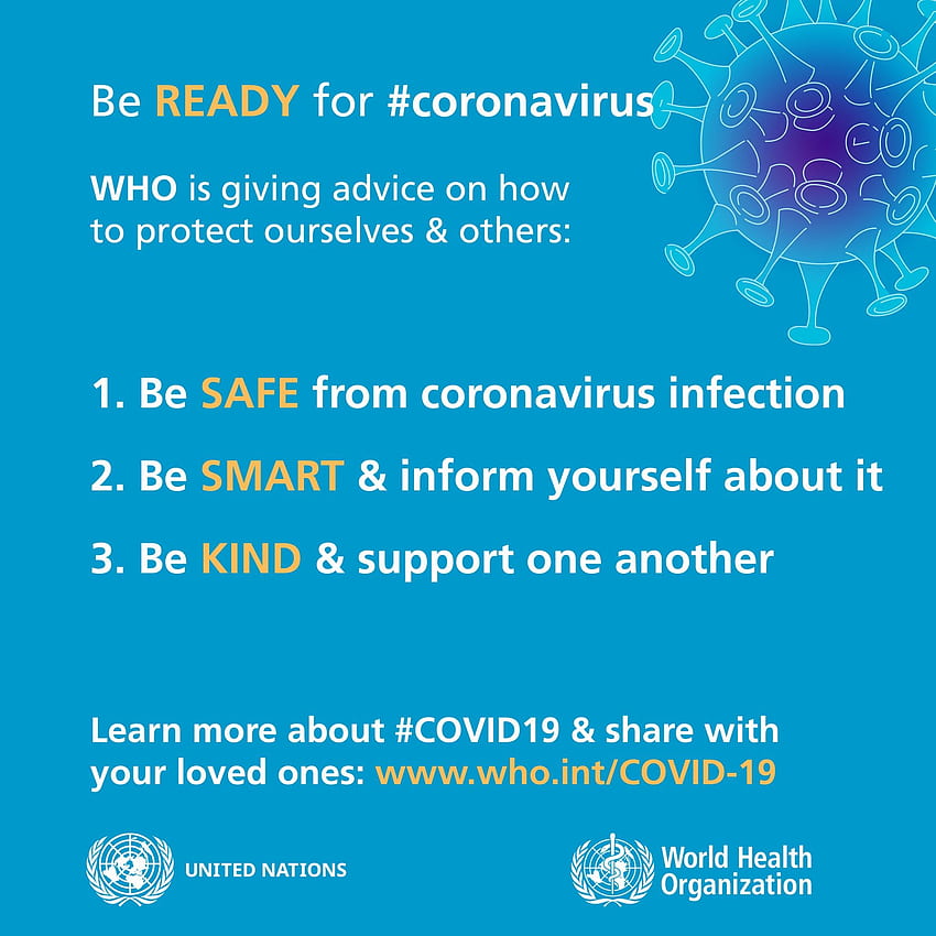 Coronavirus Be Ready For COVID 19 [] For Your , Mobile & Tablet. Explore Covid 19 . Covid 19 , 19 Days , NHL 19 , World Health Organization HD phone wallpaper