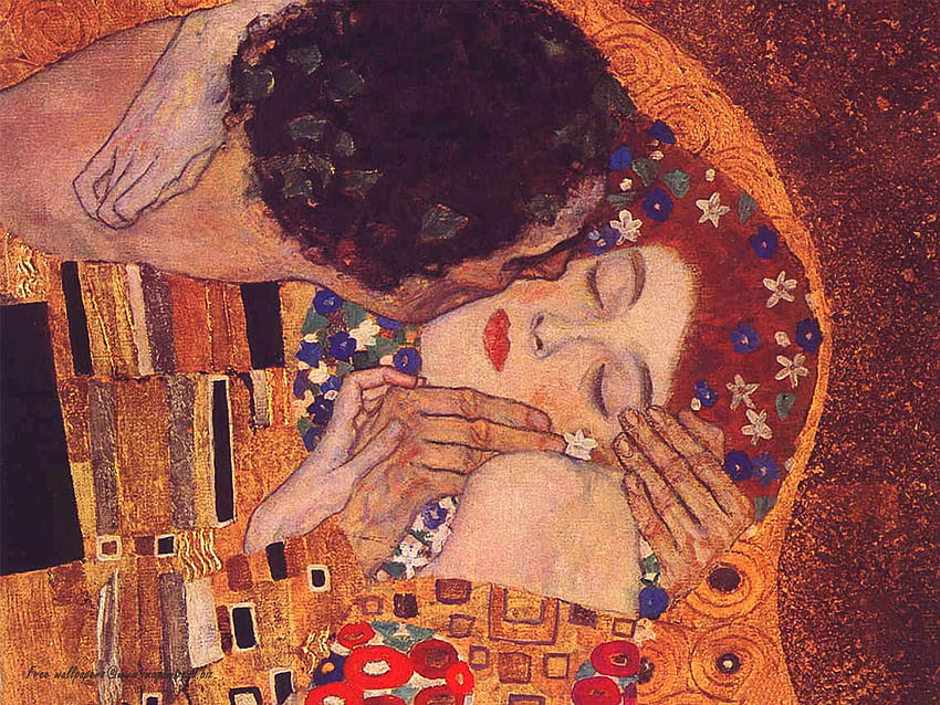 Painting of Gustav Klimt - Kiss and - HD wallpaper
