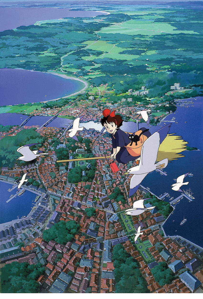 Studio Ghibli Studio Ghibli Kikis Dostawa [] dla Twojego telefonu komórkowego i tabletu. Poznaj iPhone'a Studio Ghibli. Telefon Studio Ghibli, Miyazaki Tapeta na telefon HD