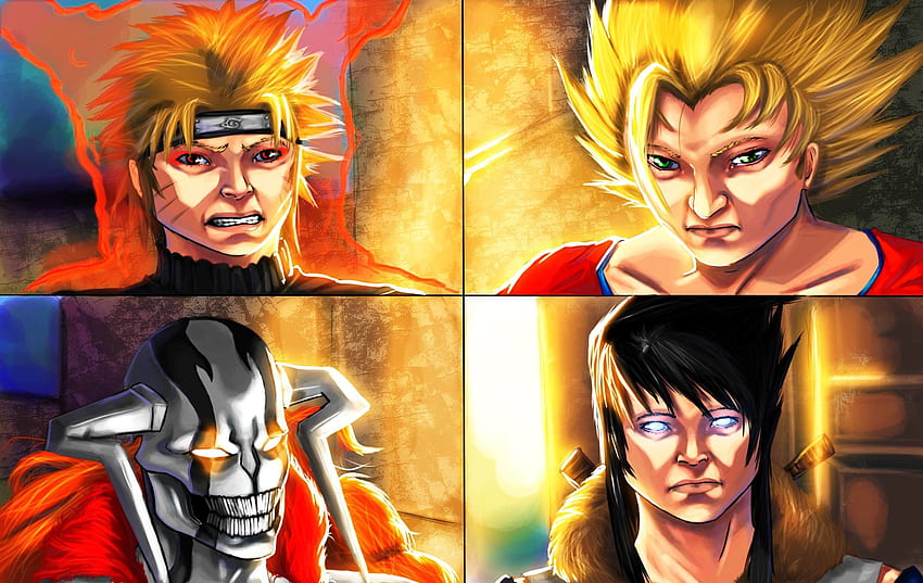 Naruto et Goku, Goku contre Naruto Fond d'écran HD