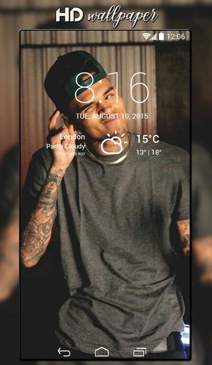 fondo de pantalla de chris brown para iphone