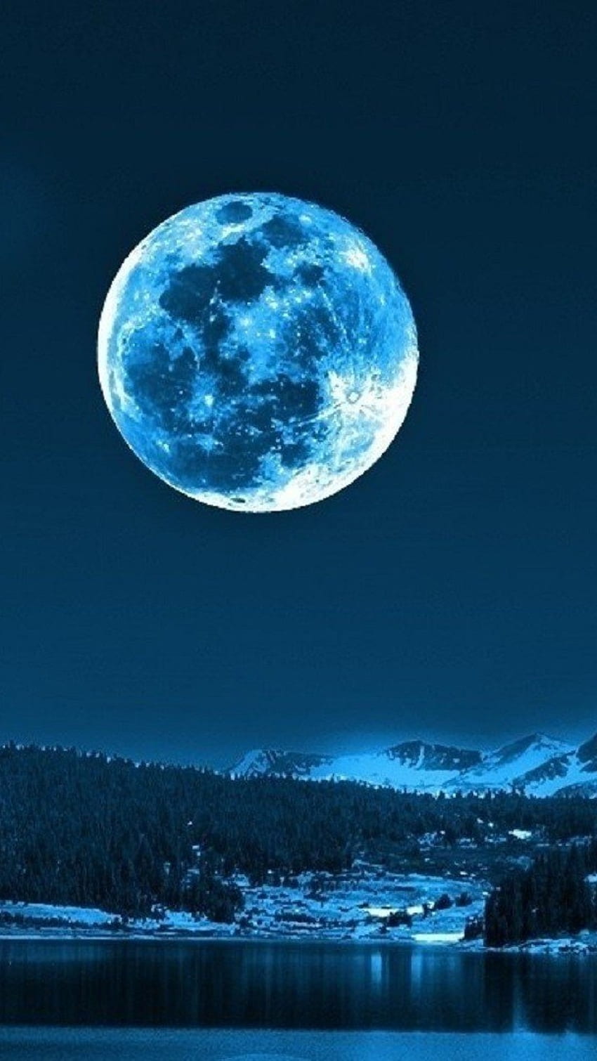 Moon, Blue Theme, Full Moon HD phone wallpaper | Pxfuel
