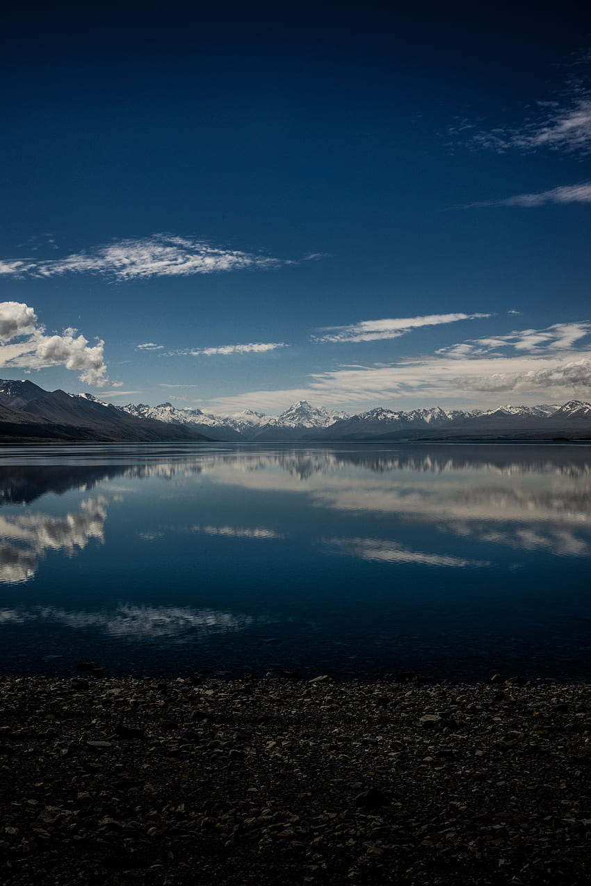 Yeni Zelanda, Doğa, Dağlar, Ufuk, Pukaki Gölü HD telefon duvar kağıdı