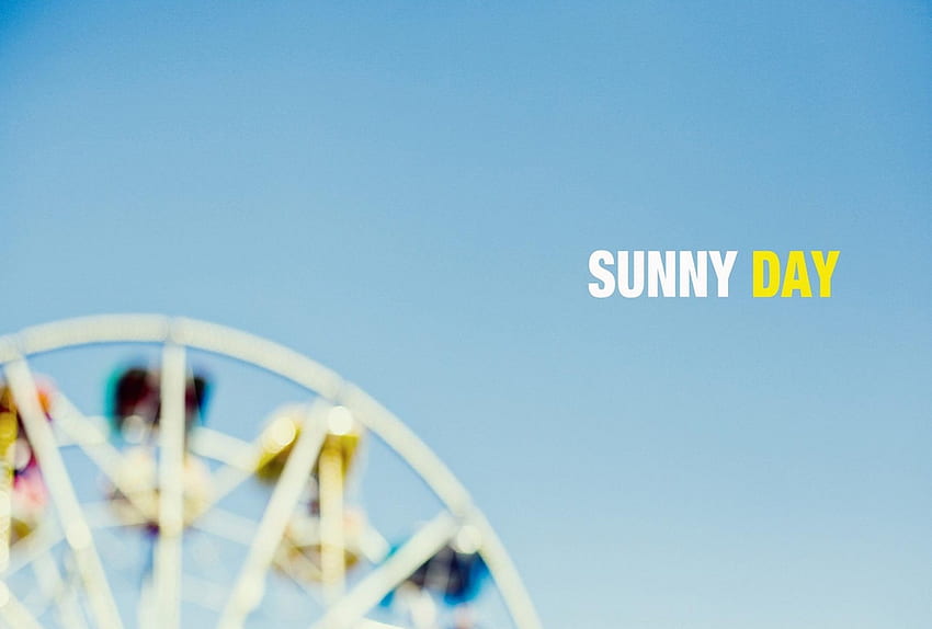 Sunny Day, verano, cielo, rotonda, texto fondo de pantalla
