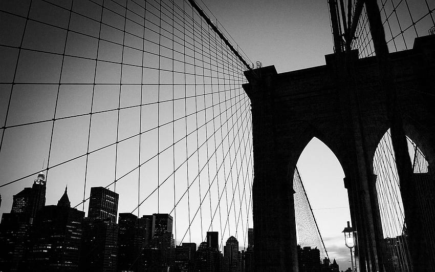 NYC Black and White HD wallpaper