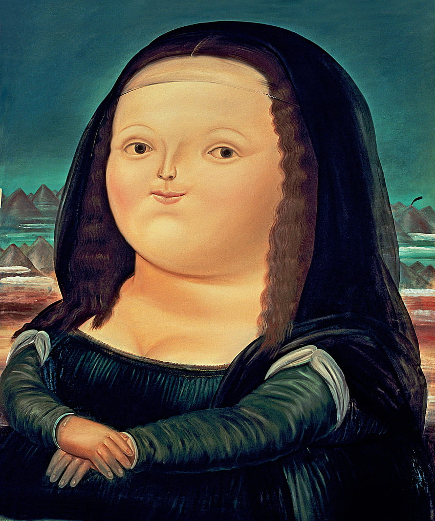 Fernando Botero ve Mona Lisa'nın eğlenceli versiyonları HD telefon duvar kağıdı