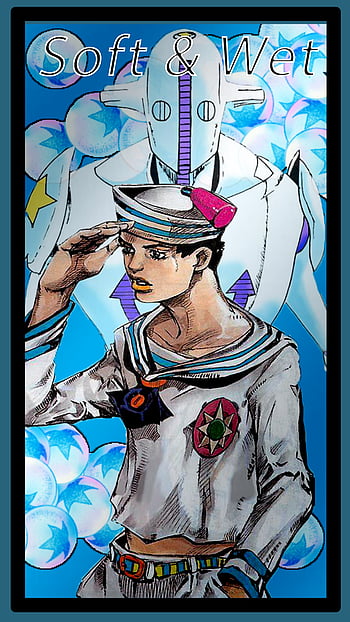 Download Jojolion - Josuke Higashikata and Soft & Wet Stand in Action  Wallpaper