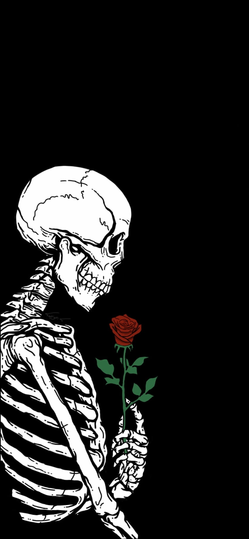 Death did us part, skeleton, skull HD phone wallpaper